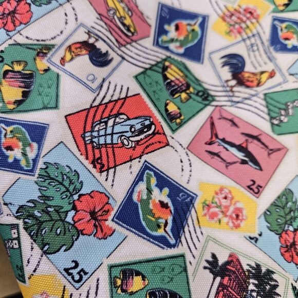 Vera Bradley Cuban Stamps Lighten Up Go Anywhere Carry-On Travel Bag Vacation - Picture 16 of 16